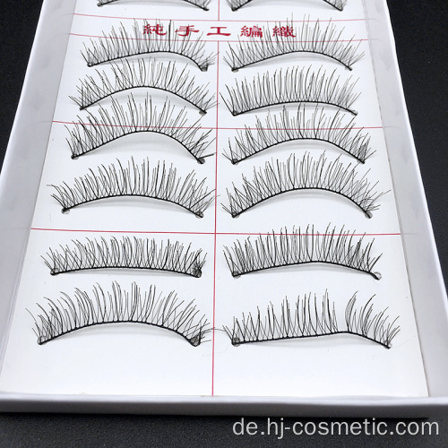 3 verschiedene Arten koreanische PBT-Faser koreanische Seide falsche Wimpern 10 Paare / Schachtel